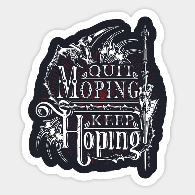 Aranea - Quit Moping (Dark) Sticker by Nijuukoo